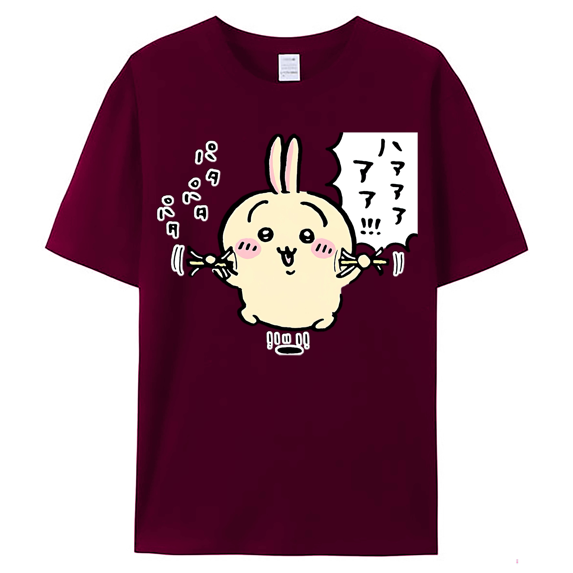 （画像用） ちいかわ うさぎ Chii-kawa usagi レディースカジュアルプリントTシャツ（綿100％）